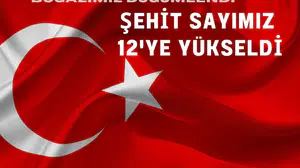 SON DAKİKA: Şehit Sayımız 12'ye yükseldi