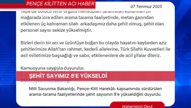 Üzücü Haber Şehit Sayımız 8'e Yükseldi