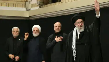 Hamaney, İsrail çatışmalarının ardından ilk kez Aşura töreninde halkıyla buluştu, birliğe vurgu yaptı.